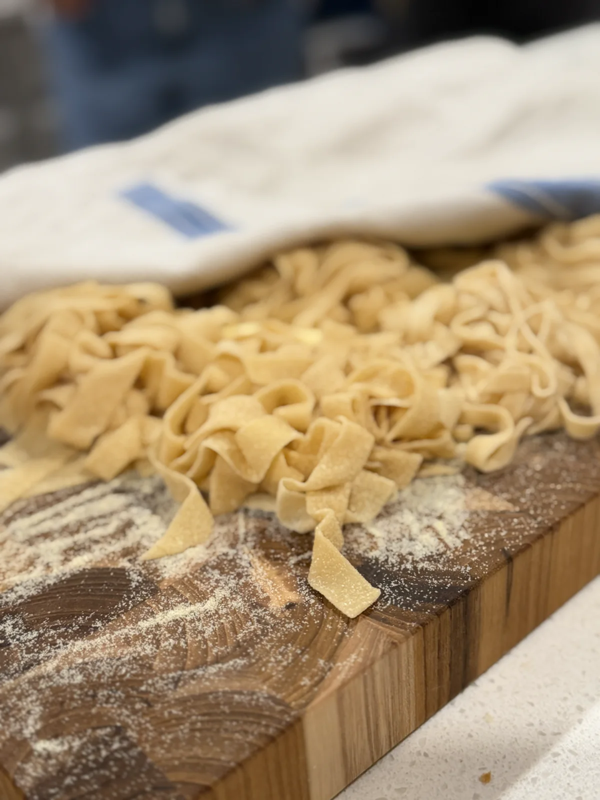Fresh pasta made during class